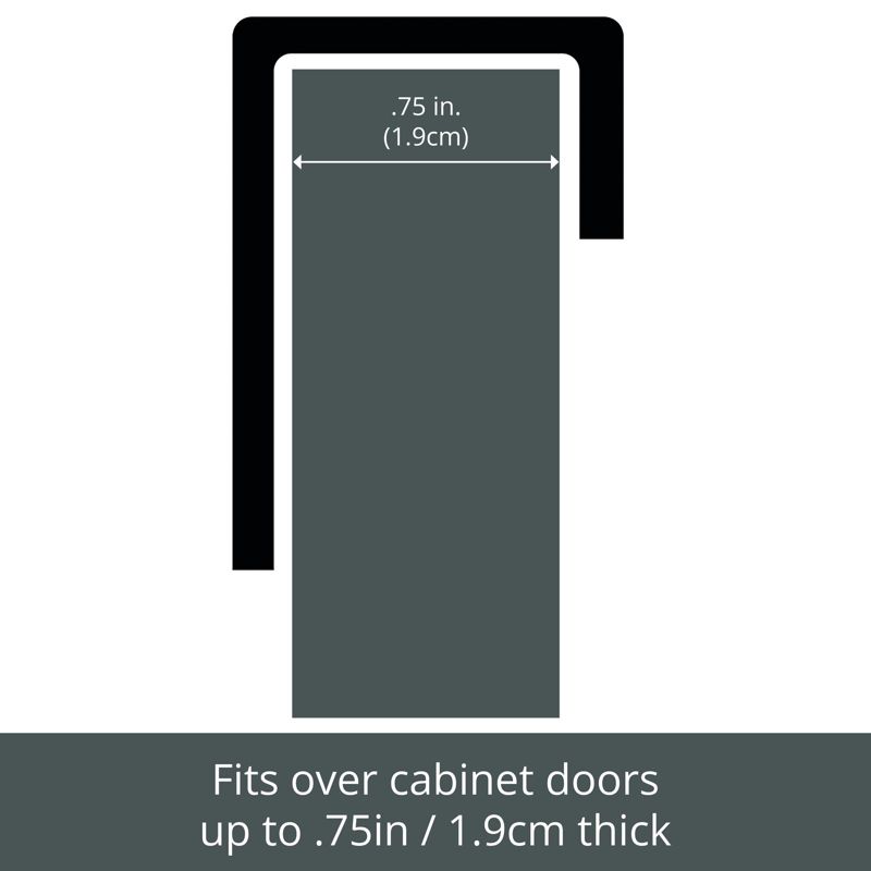 mDesign Steel Over Cabinet/Door Hair Dryer Storage Organizer Holder, 4 of 8