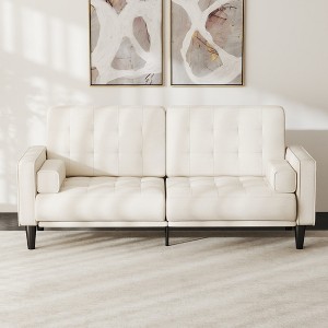 Kayamas 70" Small Loveseat Sofa Small Couch for Living Room, Comfy Love Seat with Removable Washable Cover and Solid Wood Frame - 1 of 4