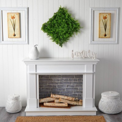 20" x 20" Green Mediterranean Artificial Fern Wall Panel