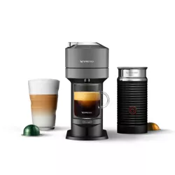 Nespresso Vertuo Next Espresso and Coffee Machine Bundle by De'Longhi - Gray