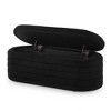 Kumasinova Teddy Fabric Storage Ottoman Bench, Oval Ottoman with Storage, Versatile Entryway Bench & Foot Stool, Bed Bench with Soft Cushioned Lid - 2 of 4