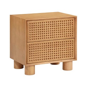 TOV Furniture Miles Natural Rubberwood Nightstand - 1 of 4
