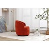CAVINAS 360-degree Swivel Barrel Chair, Chenille Fabric Swivel Accent Chair, Armchair with Black Powder Coating Metal Ring for Living Room, Bedroom - 4 of 4