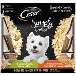 Cesar Simply Crafted Wet Dog Food Complement - 1.3oz/8ct
