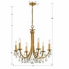 Crystorama Lighting Bridgehampton 6 - Light Chandelier in  Antique Gold - 2 of 4