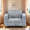 1-Seater Plush Cloth Soft Sofa Chair with High Sofa Legs, Easy Cleaning, and Fun Assembly - 3 of 4