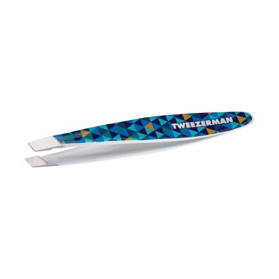 Tweezerman Mini Slant Tweezer - Blue Mosaic