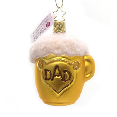 Inge Glas Dad's Beer Mug Ornament Fathers Day Beverage Mug  -  Tree Ornaments