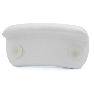 Unique Bargains Neck Back Support Headrest Comfort Bathtub Tub Bath Spa Pillow Cushion w/ 2 Suction Cups White