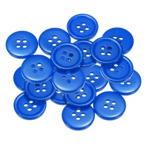 Unique Bargains Sewing Resin Round Flat 4-Hole Replacement Craft Buttons 20 Pcs - 1 of 4