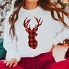 Simply Sage Market Women's Graphic Sweatshirt Buffalo Plaid Reindeer - 2 of 3