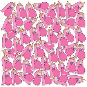 Adventure Time Princess Bubblegum 50ct Vinyl Large Deluxe Stickers Variety Pack - 1 of 4