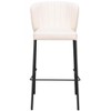 Barstool 39" H – Faux Leather With Cream Finish – Modern Stackable (Set of 2) By Zuo Modern - 4 of 4