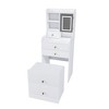 JUJABU 3-in-1 Vanity Table Set with Mirror & Storage Stool - White - 2 of 4