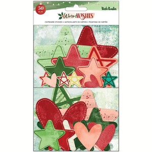 Vicki Boutin Warm Wishes Stars & Hearts Stickers, 50pcs - 1 of 1