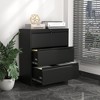 Munora - 3-Drawer Lateral File Cabinet with Lock - Wide Storage for Letter/Legal/A4 Files - Black - 2 of 4