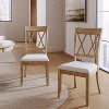 Amara Rustic Farmhouse Natural  Solid Wood Dining Chair (Set of 2) | ARTFUL LIVING DESIGN-Natural - 2 of 4
