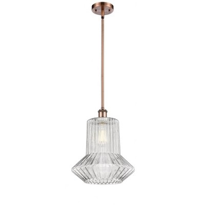 Springwater - 1 Light Stem Hung Mini Pendant In Industrial Style-14 Inches Tall and 12 Inches Wide