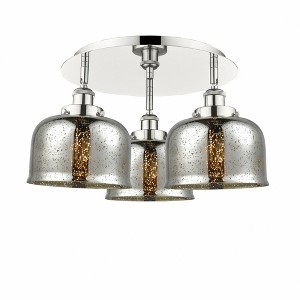 Bell - 3 Light Flush Mount In Art Deco Style-9.25 Inches Tall and 19.75 Inches Wide - 1 of 1