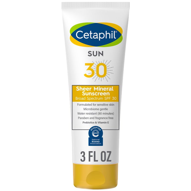 Cetaphil Sheer Mineral Sunscreen Lotion for Face &#38; Body - SPF 30 - 3 fl oz, 1 of 11