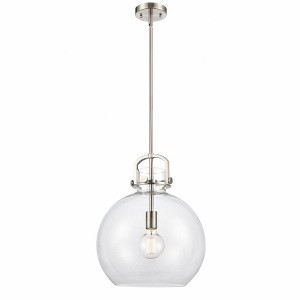Newton Sphere - 1 Light Stem Hung Pendant In Industrial Style-19.63 Inches Tall and 14 Inches Wide - 1 of 1