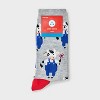 Women's Patriotic Cows Crew Socks - Heather Gray 4-10: Lightweight Knit, Banded Cuff, Animal Prints - 2 of 3
