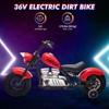 Kids Electric Off-Road Dirt Bike,36V Motorcycle with Top Speed of 16.5 Mph, Spring Suspension, Led Lights, Music Player, for Teens - 4 of 4