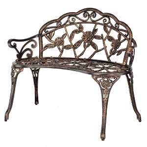 Karl Home | Bronze Color Powder Coated Aluminium Outdoor Bench - 1 of 4