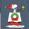 Boys' - Peanuts - Snoopy & Woodstock House Sleigh Short Sleeve Graphic T-Shirt - 2 of 4