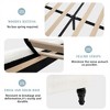 NicBex Queen/King High Back Wooden Bed Frame with Boucle Upholstered Headboard & Side Panels,Modern Platform Bed,No Box Spring Needed - 4 of 4