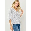 WEST K Women's Alexa Knit Surplice Roll Tab Blouse - 2 of 4
