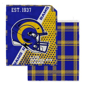 NFL Los Angeles Rams Gradient Helmet Double Sided Ultra Cozy Blanket - 1 of 1