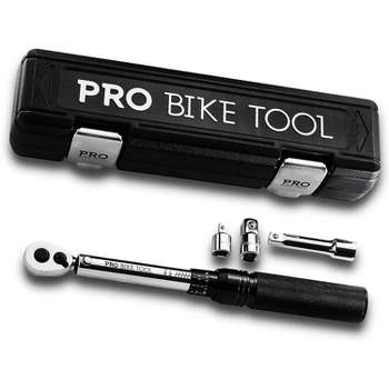 PRO BIKE TOOL 3/8" Drive Click Torque Wrench Set (10-60 Nm) with 1/2" & 1/4" Adapters, Extension Bar & Storage Box