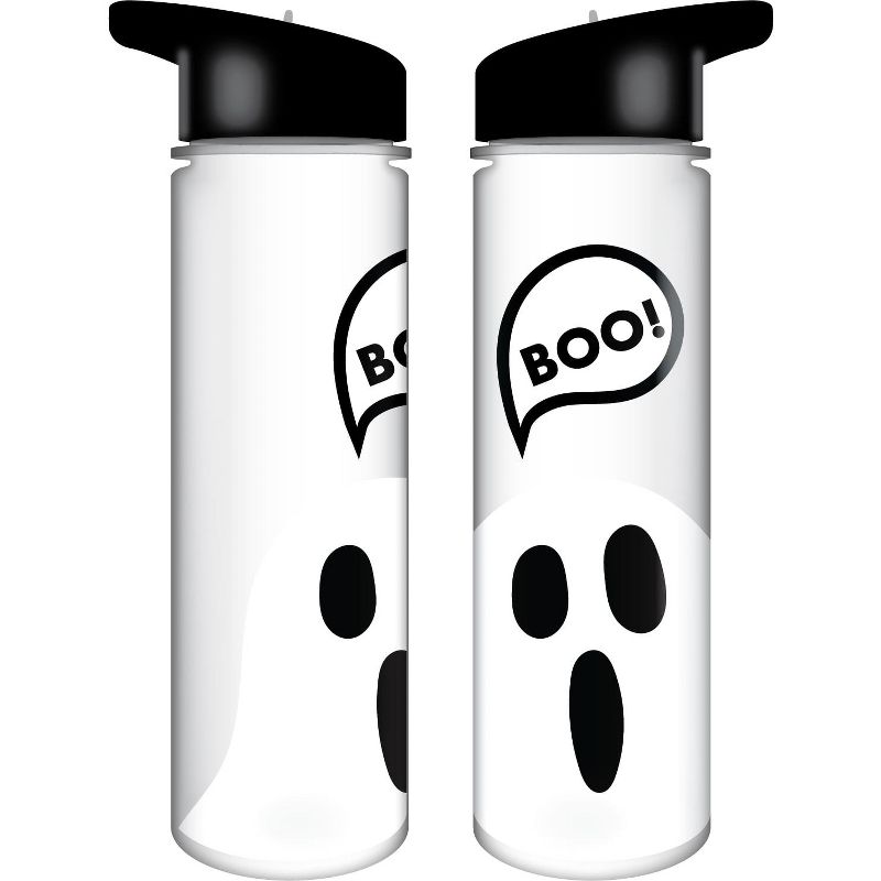 Happy Halloween Boo! Ghost 24 Oz Single Wall Plastic Water Bottle, 1 of 2