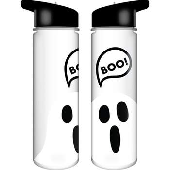Happy Halloween Boo! Ghost 24 Oz Single Wall Plastic Water Bottle