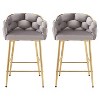 36''H Counter Stools Set of 2, Upholstered Accent Counter Chairs with iron Frame, Softback and Footrest-Merax - 4 of 4