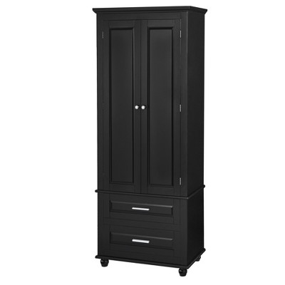Ridstar 62.5 in. H Black Tall Storage Cabinet with Two Drawers