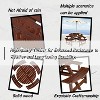 Racxily Outdoor 6 Person Picnic Table, 6 person Round Picnic Table with 3 Built-in Benches - 3 of 4