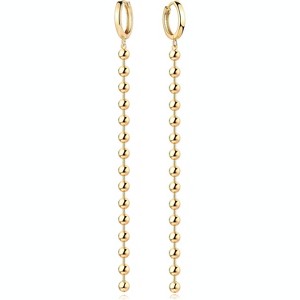 Gold Huggie Hoop Earrings: Dainty Evil Eye, Cross & Snake Charm Drop, Hypoallergenic Open Hoop - 1 of 4