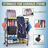 ZACHVO Tennis Rack Organizer: All-in-One Storage for Bags, Balls, Rackets & Gear - 3 of 4