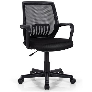 Costway Mid-Back Mesh Chair Height Adjustable Executive Chair w/ Lumbar Support - 1 of 4