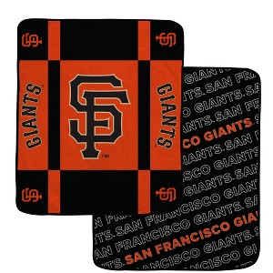 MLB San Francisco Giants Reverse Block Double Sided Ultra Cozy Blanket - 1 of 1