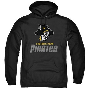Southwestern University Official Distressed Primary Logo Adult Pull-Over Hoodie - 1 of 4