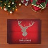 Unique Bargains Christmas Place Mats Linen Red White 13" x 17.7" 2Pcs - 2 of 4
