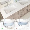 AMERLIFE 60" Bathroom Vanity, Double Sink, Solid Oak Cabinet with Adjustable Storage - Grey - 4 of 4