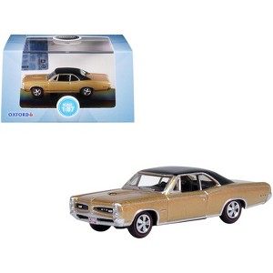 1966 Pontiac GTO Martinique Bronze Metallic with Black Top 1/87 (HO) Scale Diecast Model Car by Oxford Diecast - 1 of 4