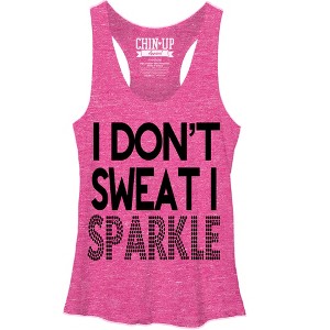 Women's CHIN UP I Don't Sweat Racerback Tank Top - 1 of 3