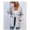 Clearlove Women's Christmas Snowflake Knit Single Button Pocket Sweater Festive Holiday Pullover Casual Comfort Top - 4 of 4