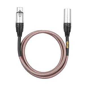 Clef Audio Labs XLR Male to XLR Female, Silver Zinc Alloy Shell/Grey Copper Braided - 3FT-3PK - 1 of 4