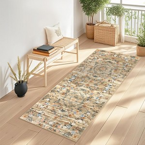 Modern Floral Area Rug Insect Rug Living Room Rugs Stain Resistant Low Pile Rugs for Bedroom Dining Room Office - 1 of 4